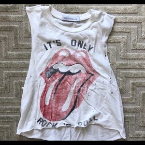 Rolling Stones Cropped Tee - Daydreamer